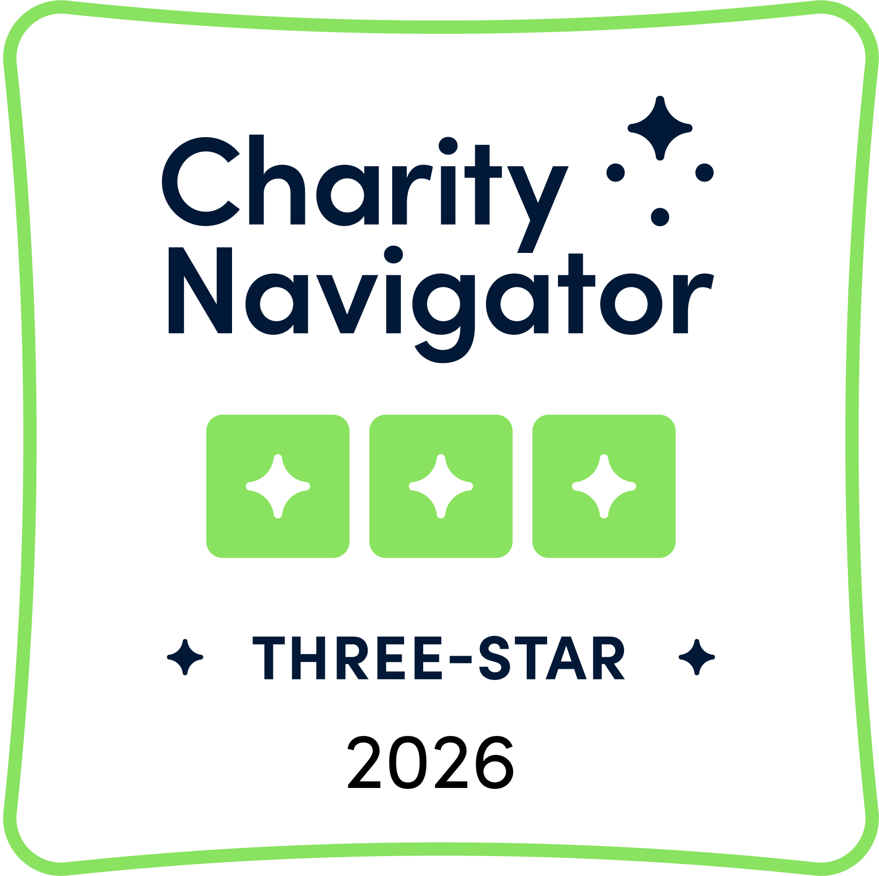 Charity Navigator Three-Star Rating, 2026