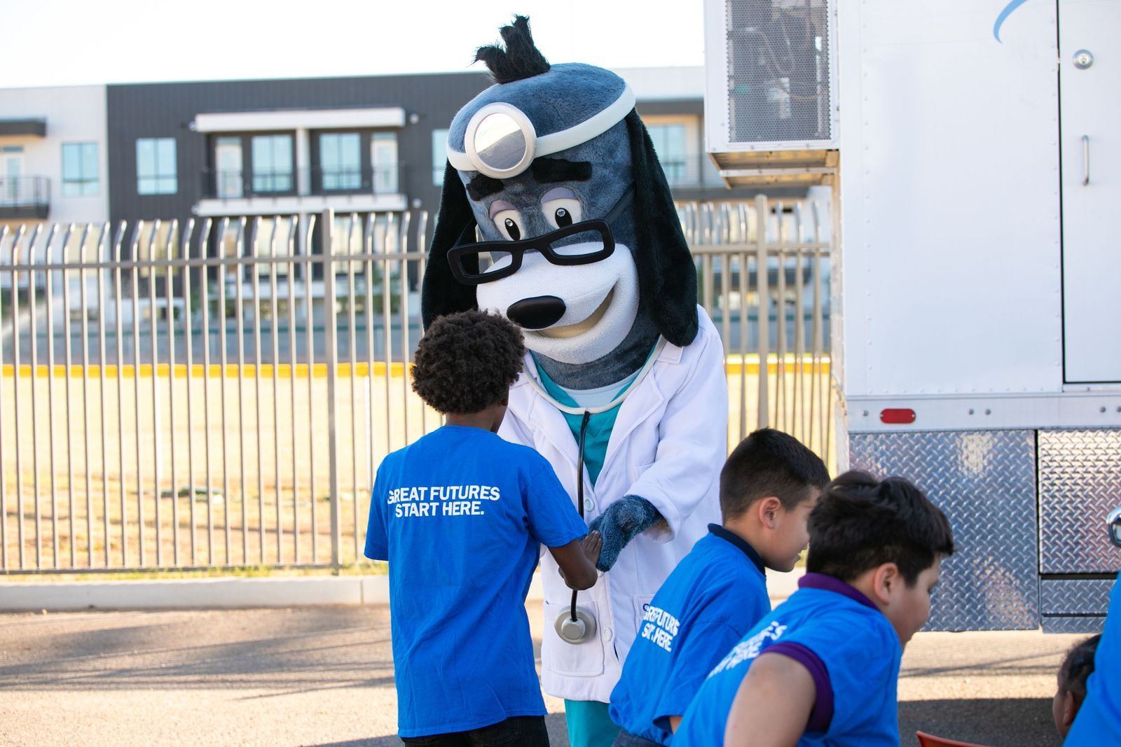 Tooth Bus naming celebration photograph 3